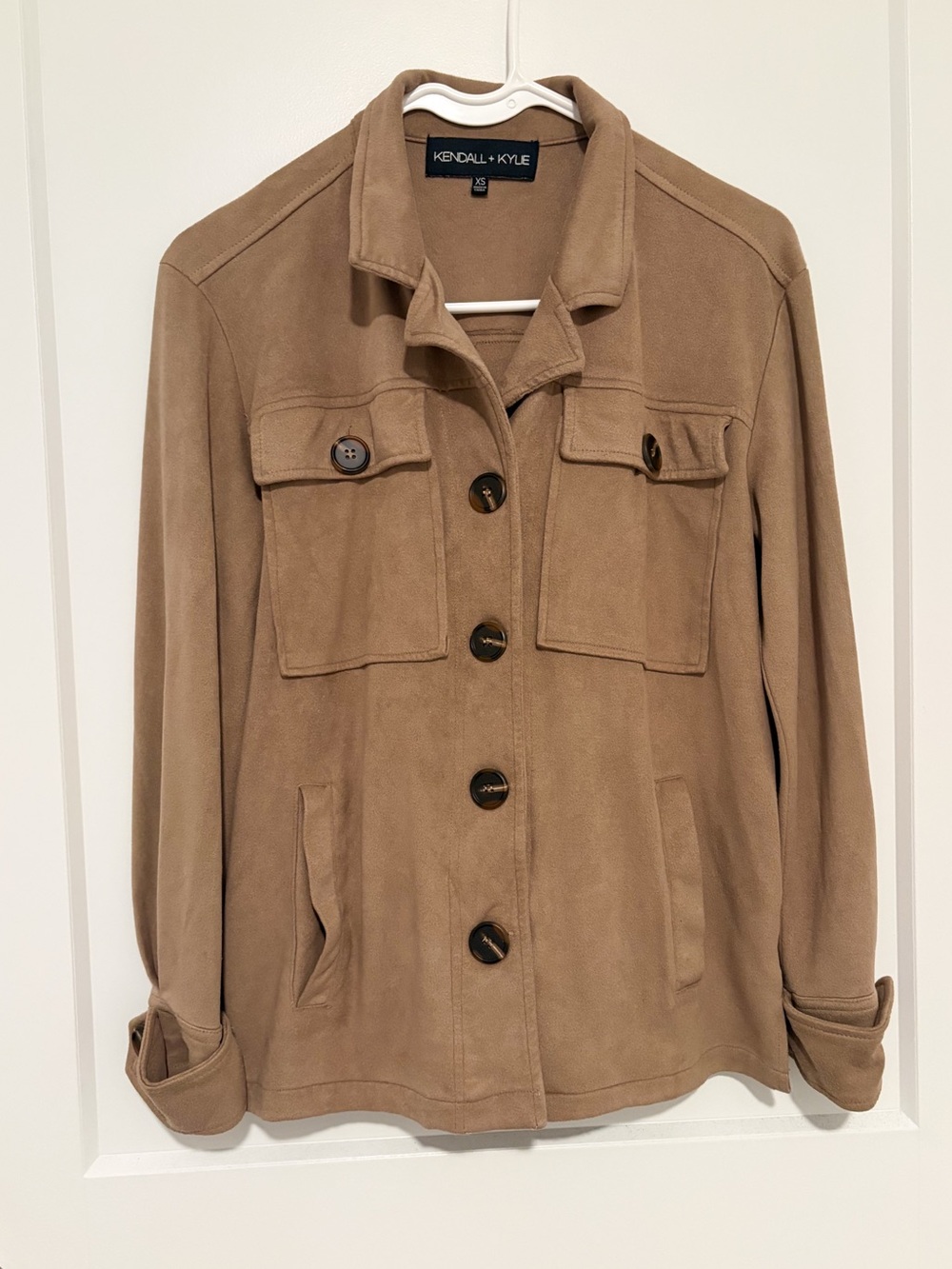 Kendall & Kylie Faux Suede Tan Jacket